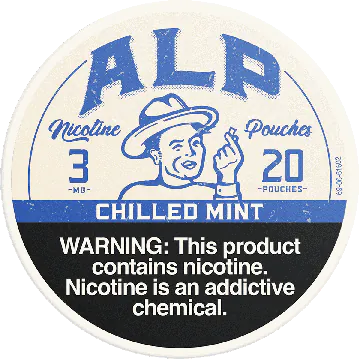 ALP nicotine pouches bold flavor tobacco-free pouch can chilled mint 3mg